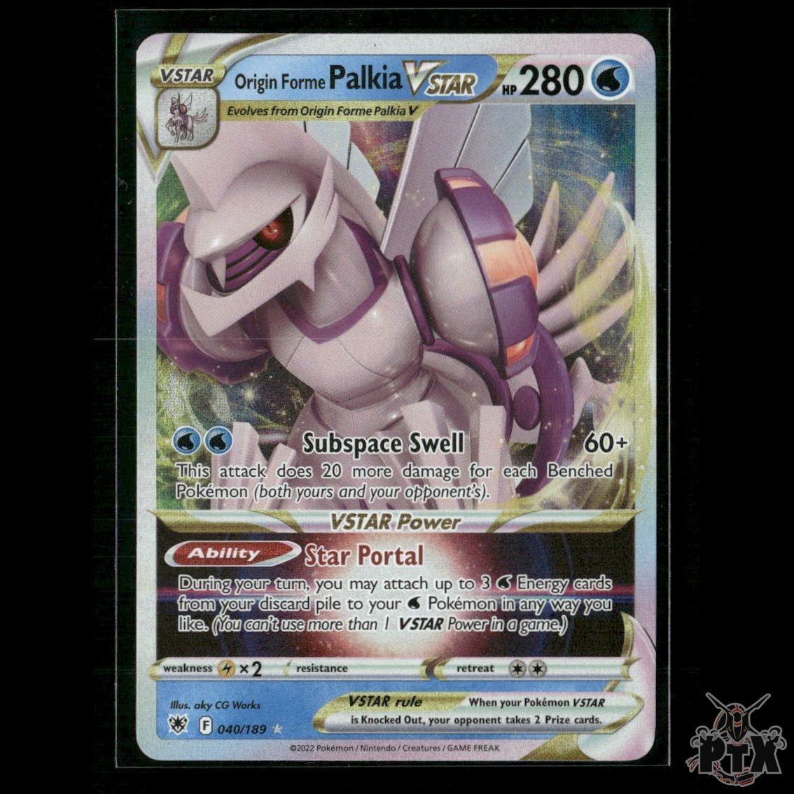 Origin Forme Palkia VSTAR 040/189 SWSH10: Astral Radiance NM Pokemon