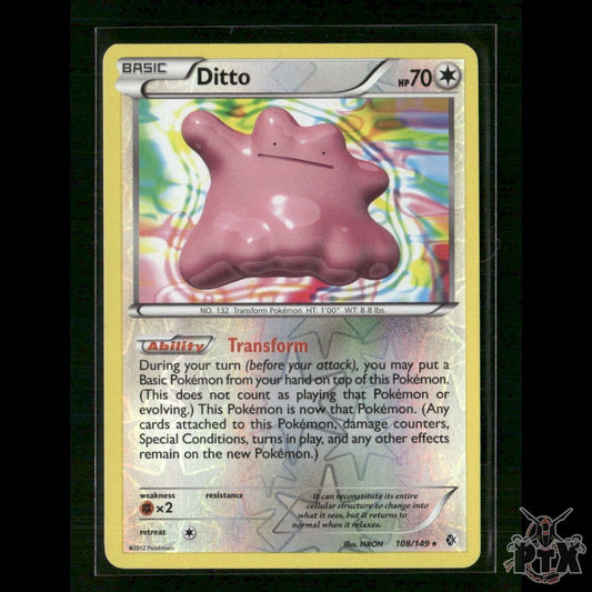 Ditto Reverse Holo 108/149 Boundaries Crossed MP Pokemon