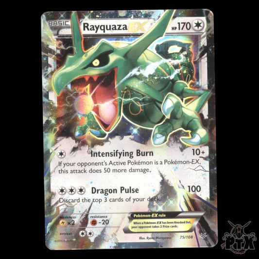 Rayquaza EX #75/108 Roaring Skies HP/Heavily Played Pokemon 2015