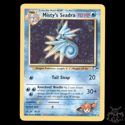 Misty's Seadra #9/132 Prerelease Promo NM/Near Mint Pokemon 2000