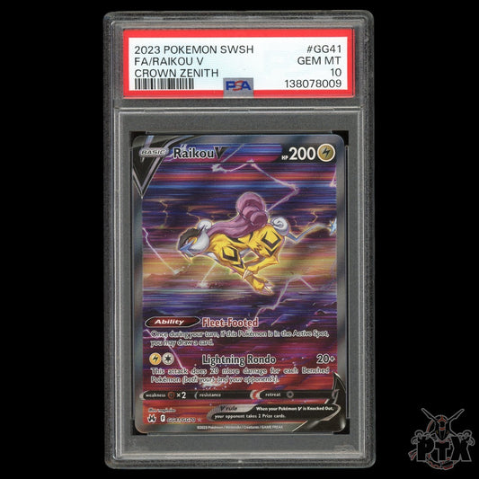 Raikou V GG41/GG70 PSA 10 Crown Zenith Pokemon 2023