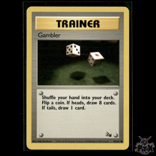 Gambler 60/62 Fossil LP Pokemon