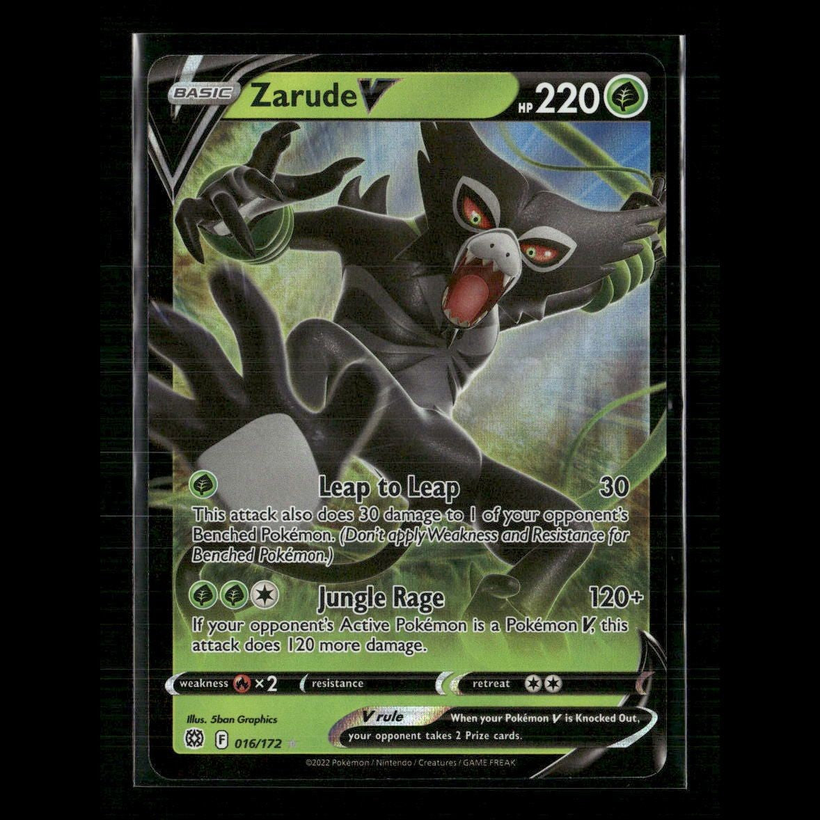 Zarude V 016/172 SWSH09: Brilliant Stars NM Pokemon