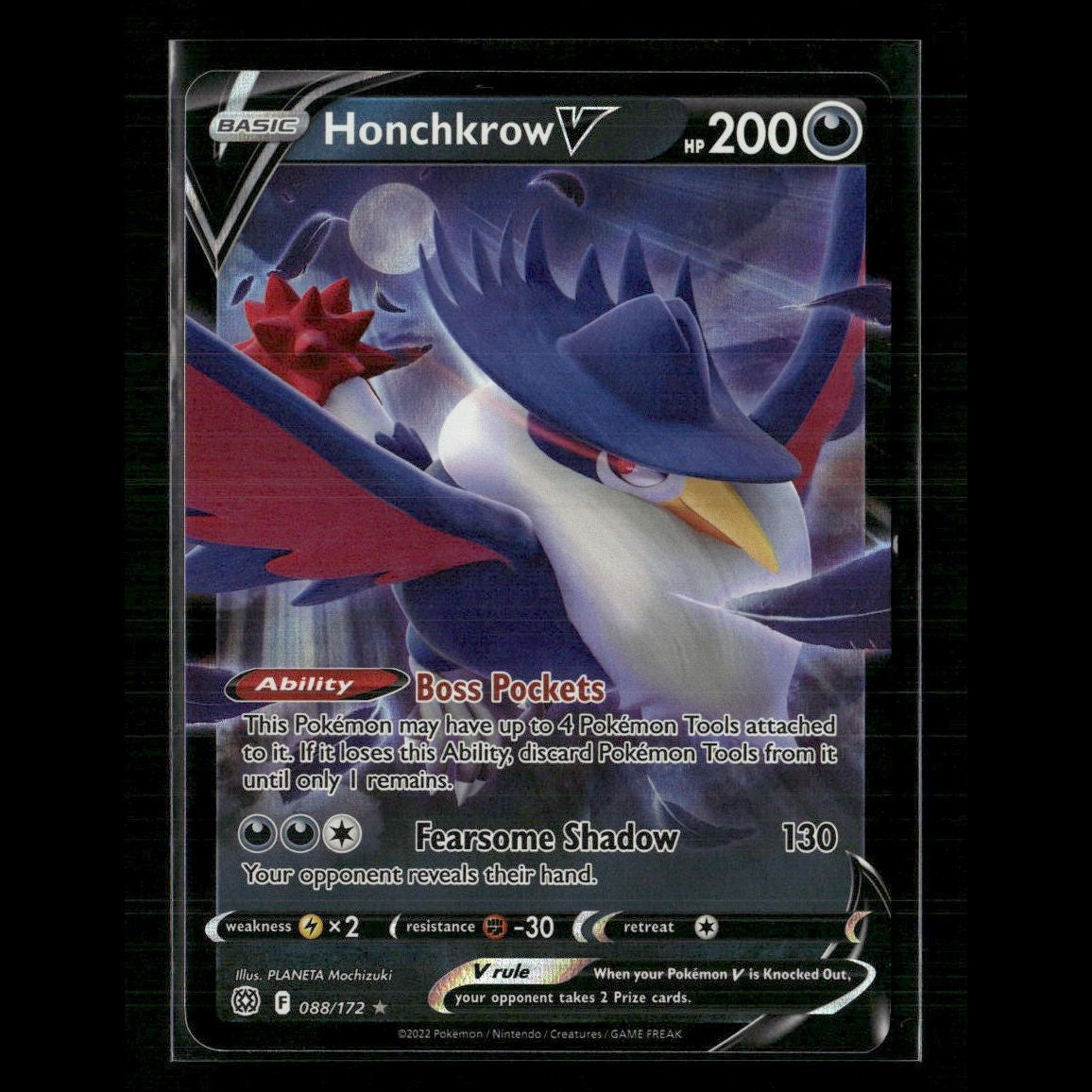 Honchkrow V 088/172 SWSH09: Brilliant Stars NM Pokemon