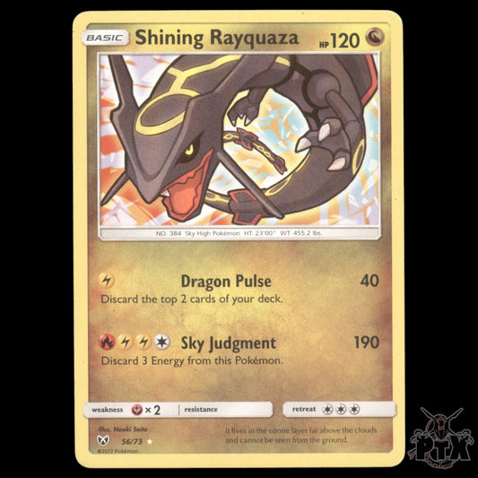 Shining Rayquaza #56/73 Shining Legends MP/Moderatly Played Pokemon 2017
