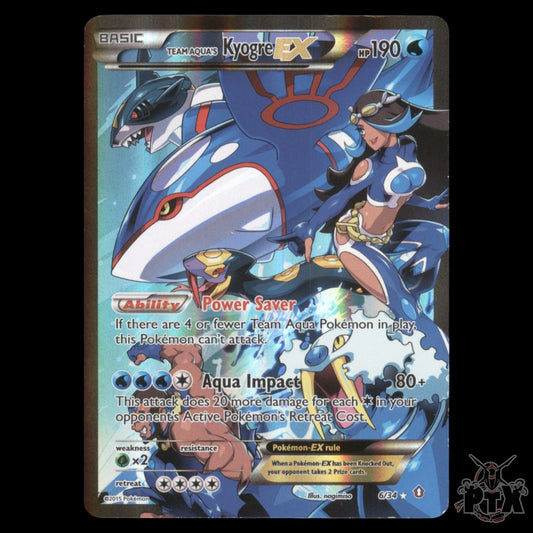Kyogre EX #6/34 Double Crisis MP/Moderatly Played Pokemon 2015