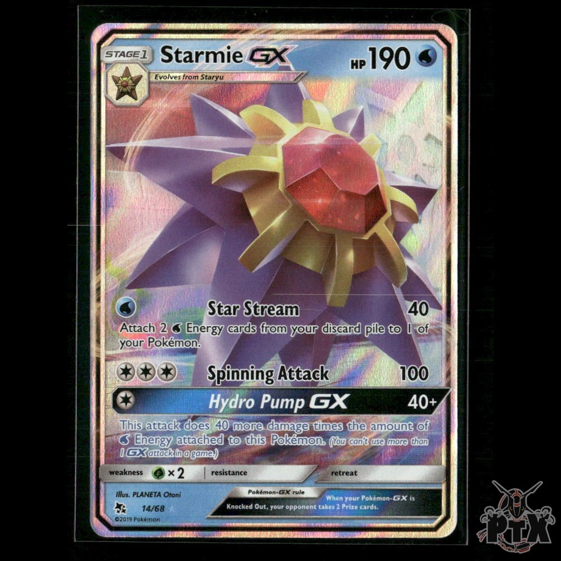 Starmie GX 14/68 Hidden Fates NM Pokemon