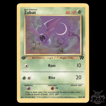 Zubat #70/82 1st Edition Team Rocket NM/Near Mint Pokemon 2000