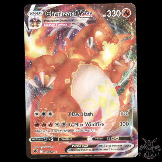 Charizard Vmax #020/189 Darkness Ablaze NM/Near Mint Pokemon 2020