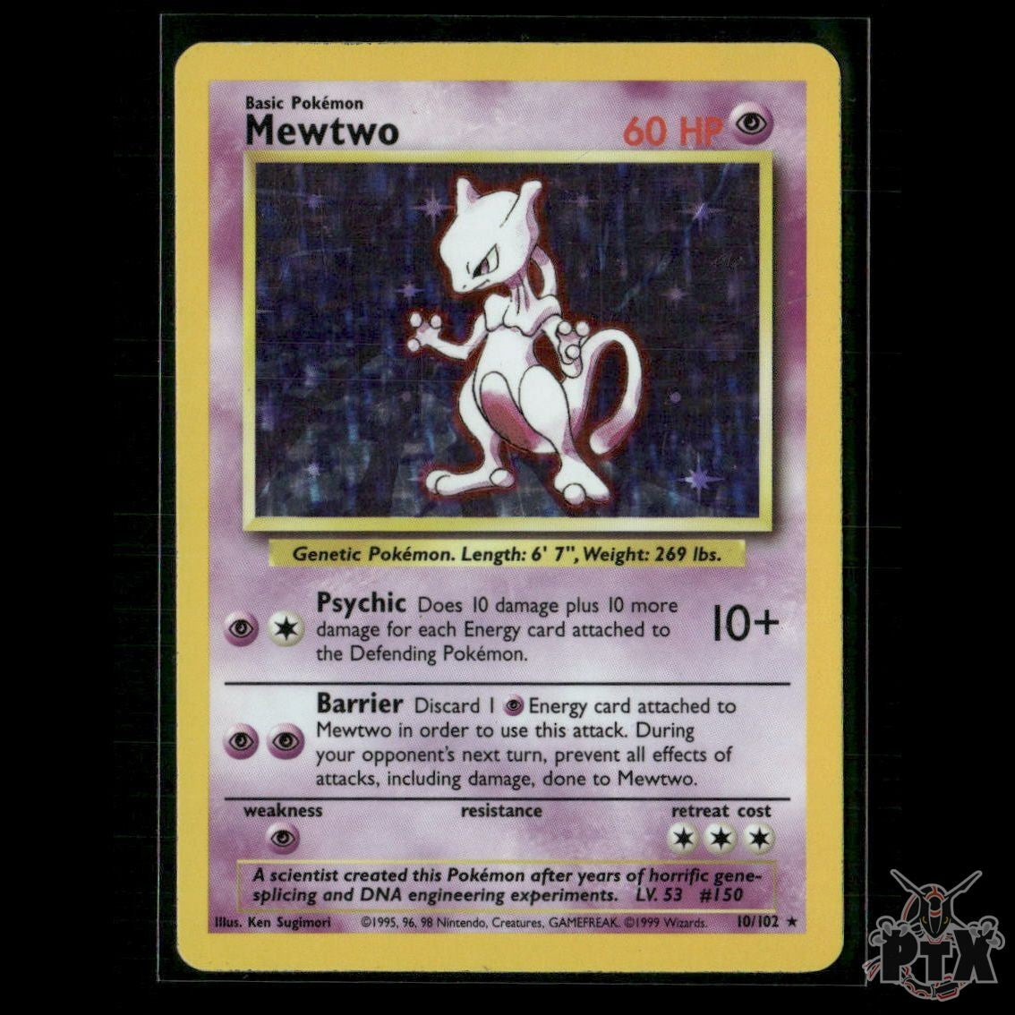 Mewtwo Holo 10/102 Base Set NM Pokemon