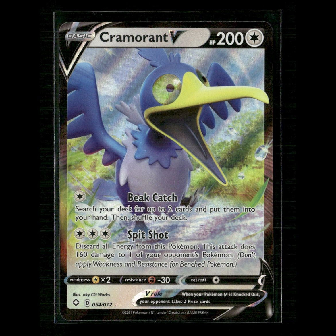 Cramorant V 054/072 Shining Fates NM Pokemon