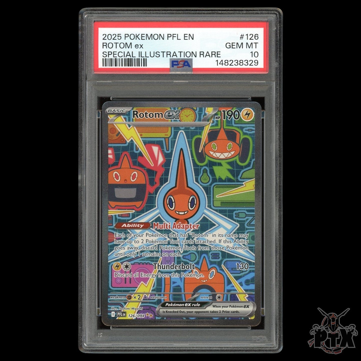 Rotom ex 126/094 PSA 10 Phantasmal Flames Pokemon 2025