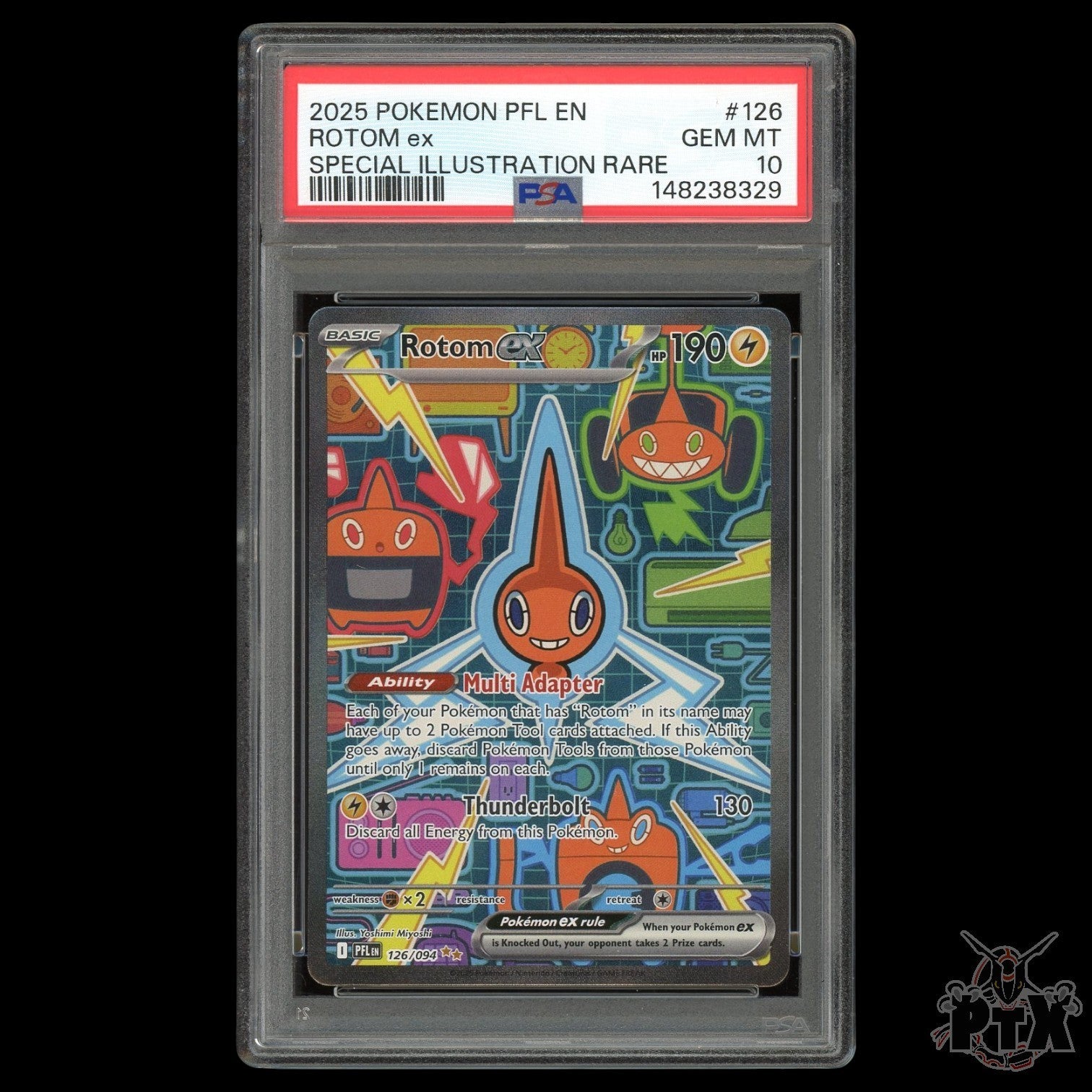 Rotom ex 126/094 PSA 10 Phantasmal Flames Pokemon 2025