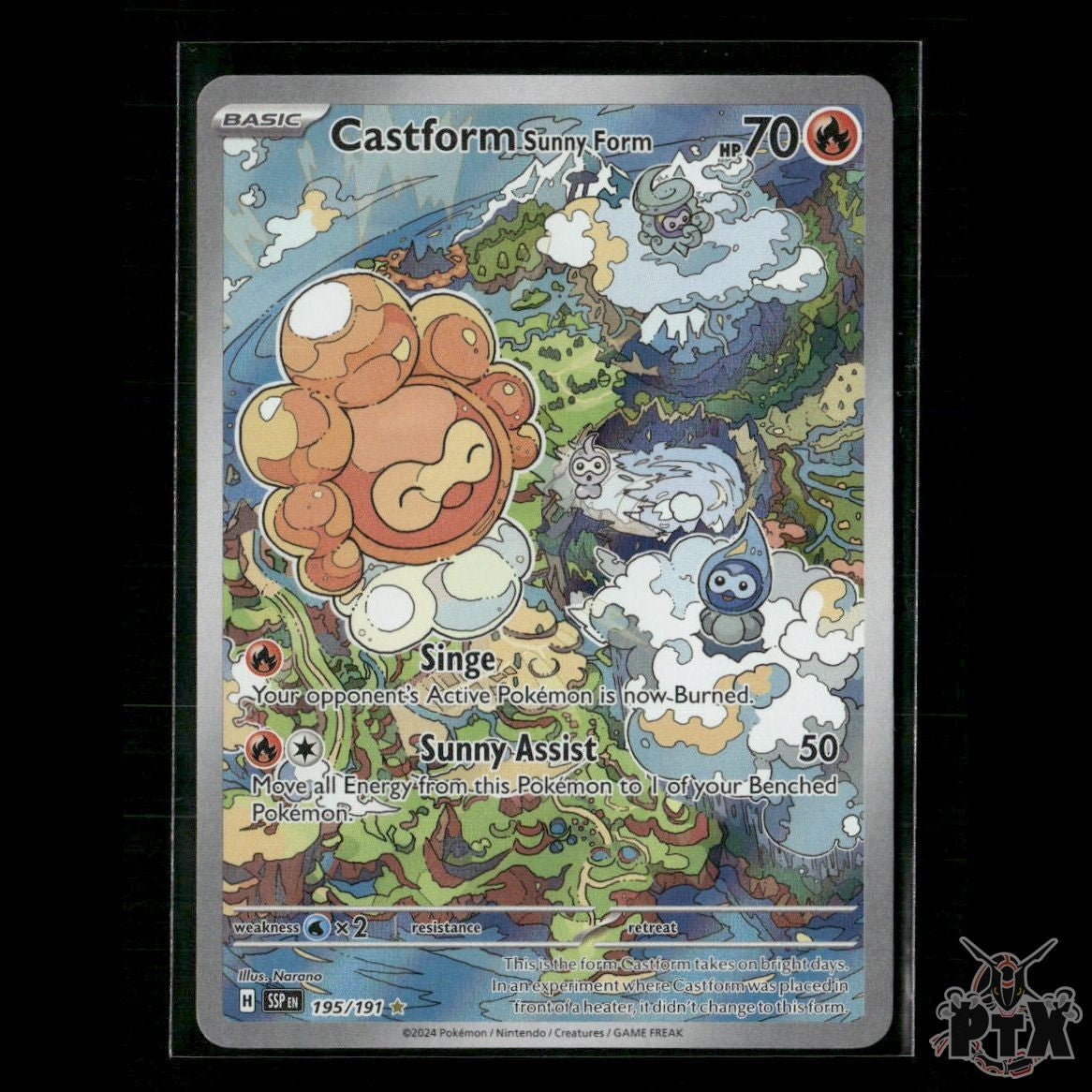 Castform Sunny Form 195/191 SV08: Surging Sparks NM Pokemon