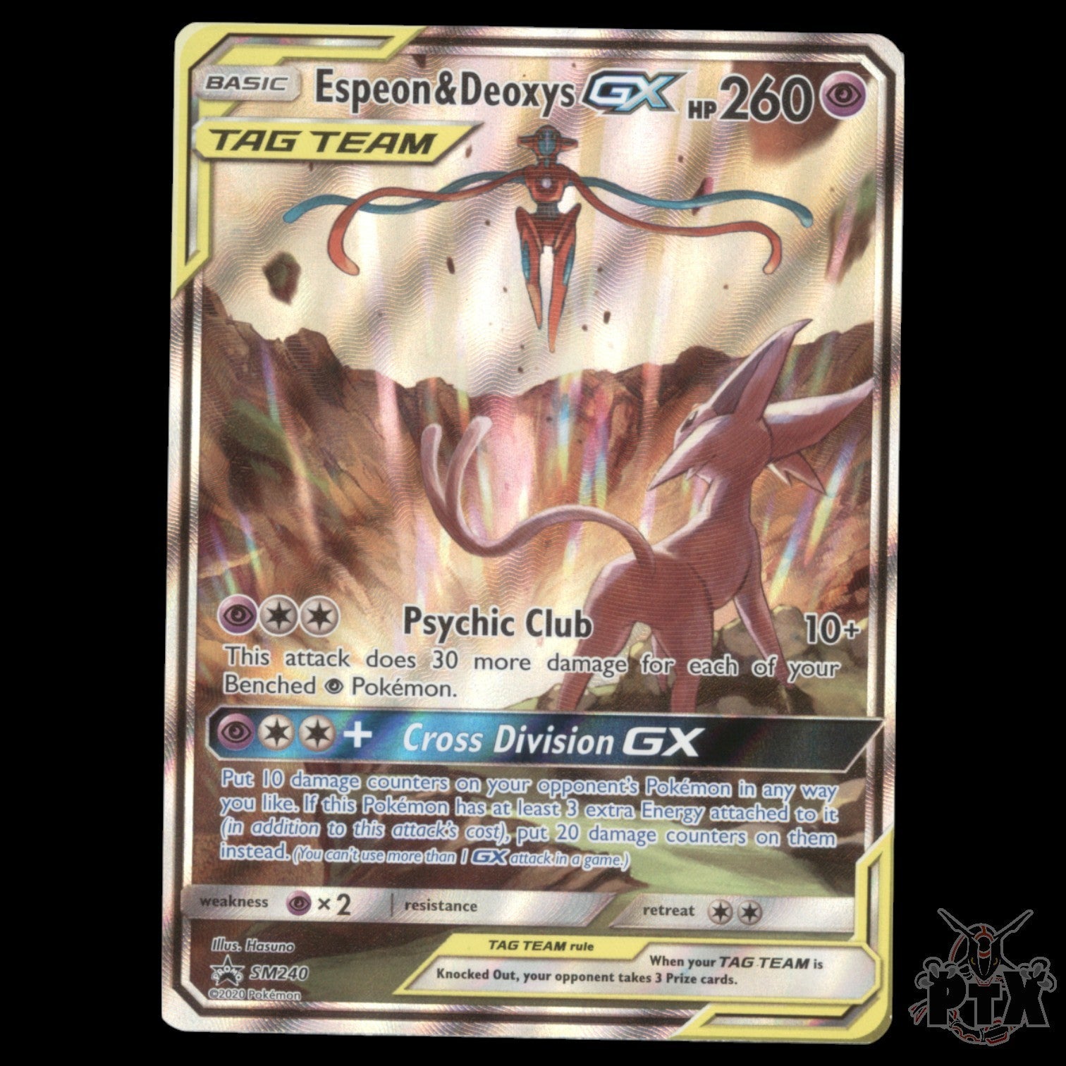 Espeon & Deoxys GX #SM240 Sun & Moon Promo NM/Near Mint Pokemon 2020
