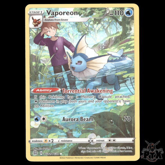 Vaporeon #TG02/TG30 Brilliant Stars NM/Near Mint Pokemon 2022