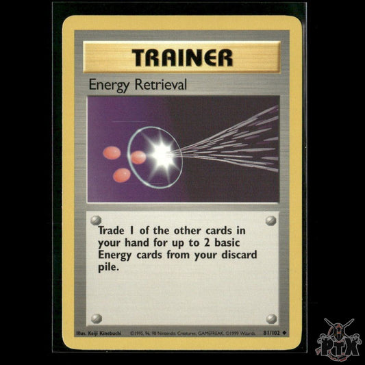 Energy Retrieval 81/102 Base Set LP Pokemon