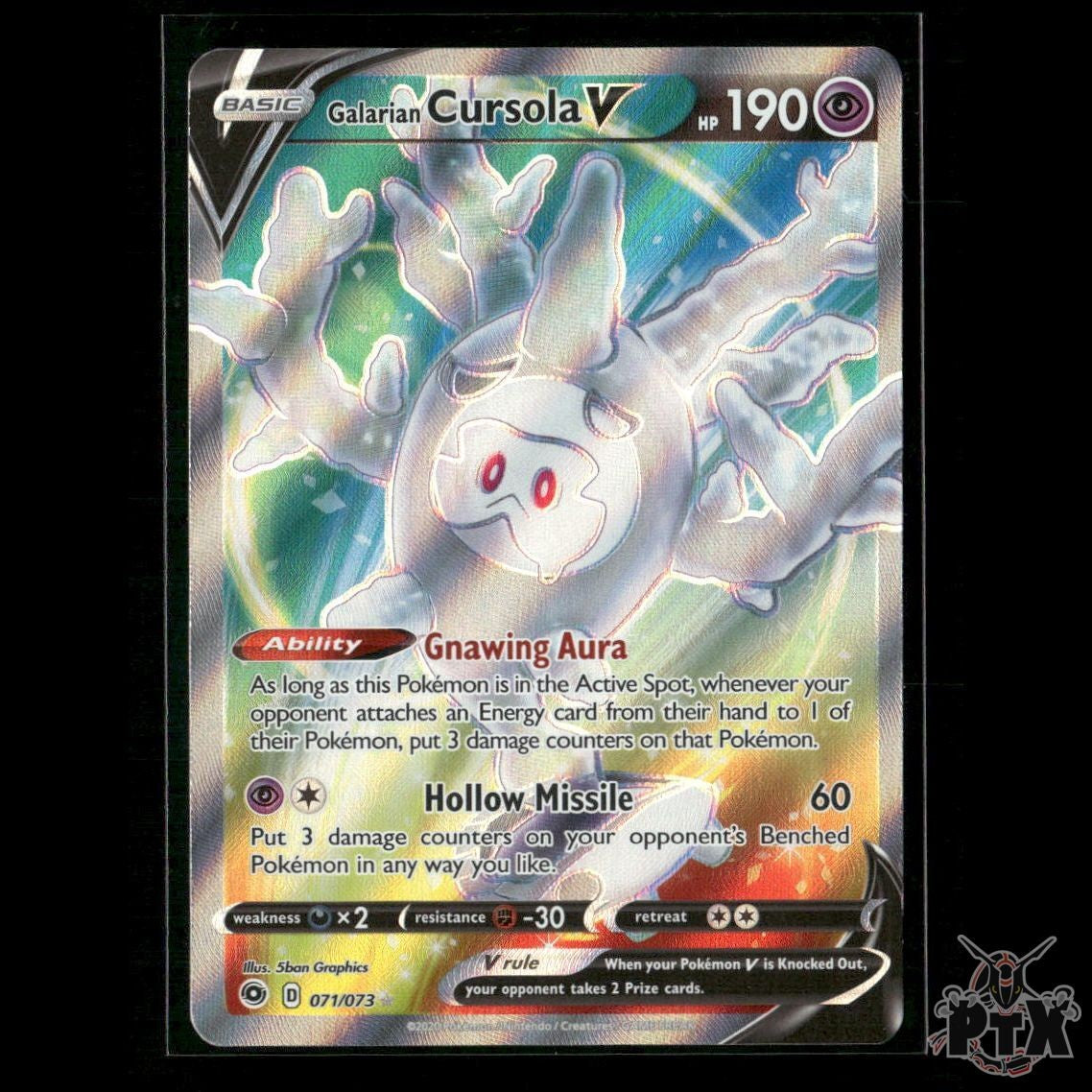Galarian Cursola V (Full Art) 71/73 Champion's Path NM Pokemon
