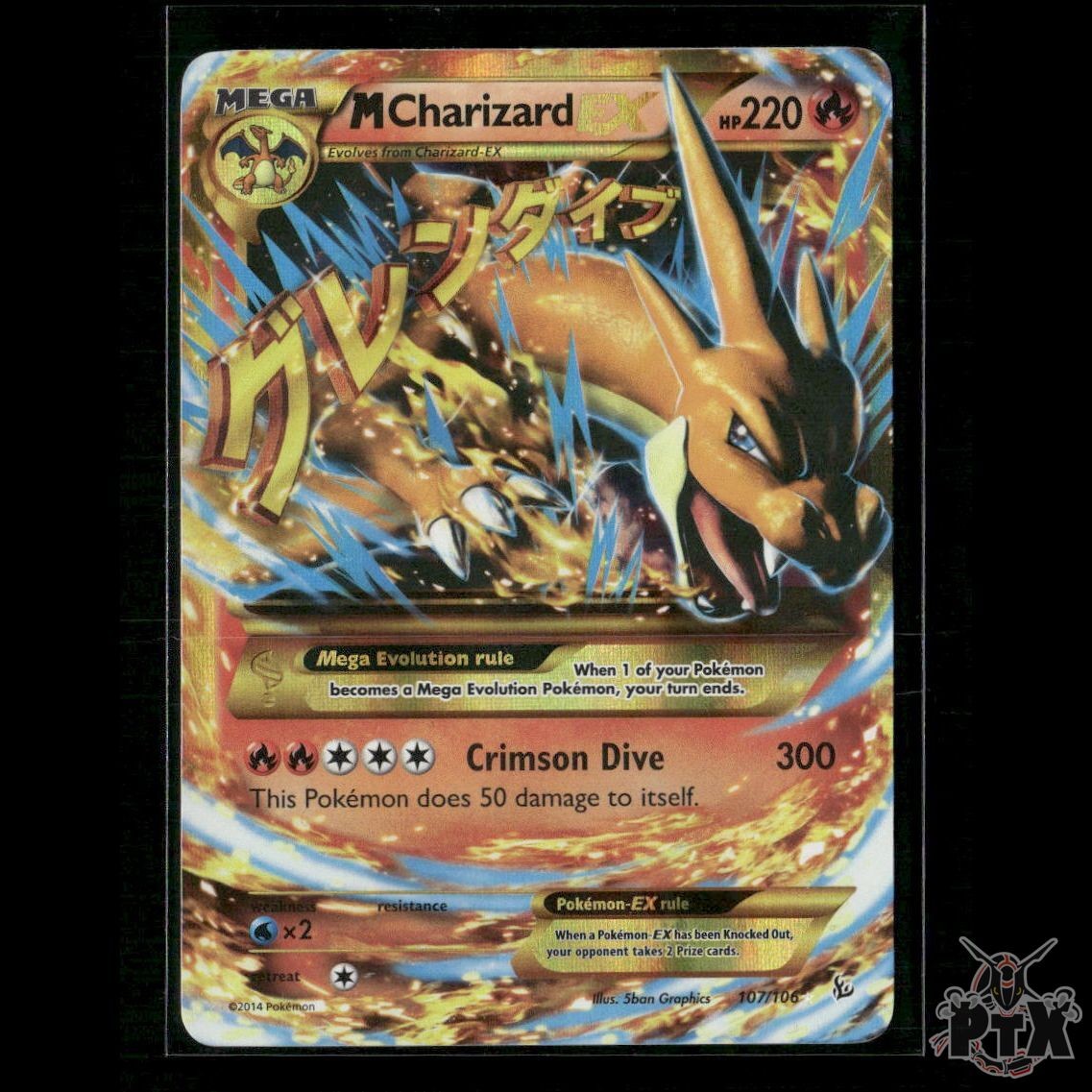 M Charizard EX (Y) (Secret) 107/106 XY - Flashfire LP Pokemon