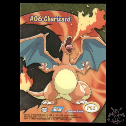 Charizard #6 PC3 Topps Clear Card TV Animation Pokemon 2000