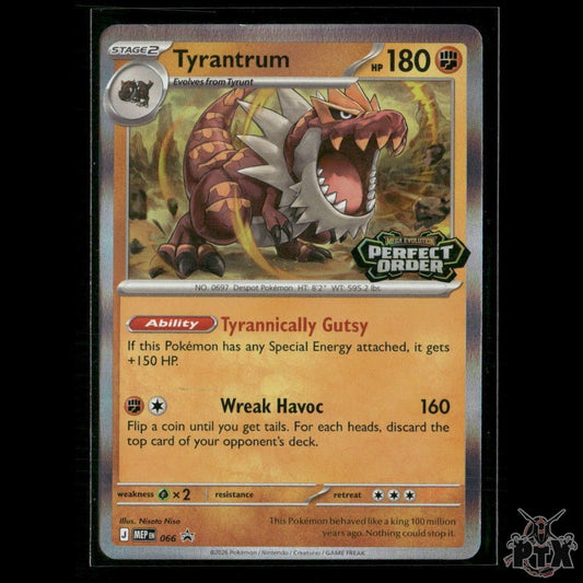 Tyrantrum (Prerelease) 066 ME: Mega Evolution Promo NM Pokemon