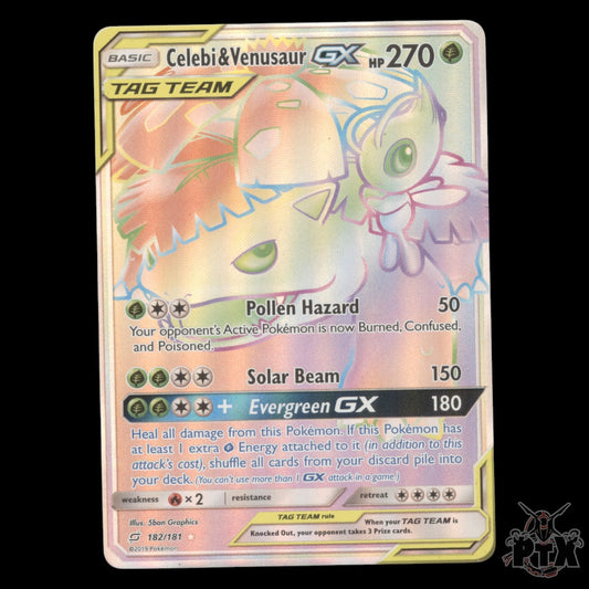 Celebi & Venusaur GX #182/181 Team Up NM/Near Mint Pokemon 2019