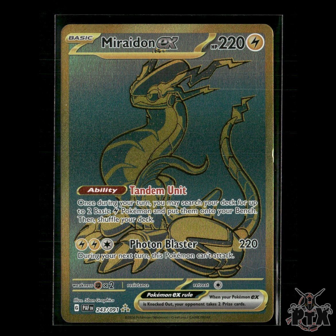 Miraidon ex 243/091 SV: Paldean Fates NM Pokemon
