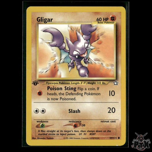 Gligar 59/111 1st Edition Neo Genesis LP Pokemon