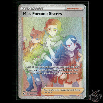 Miss Fortune Sisters (Secret) 209/196 SWSH11: Lost Origin NM Pokemon