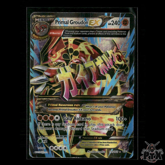 Primal Groudon EX (Omega Full Art) 151/160 XY - Primal Clash NM Pokemon