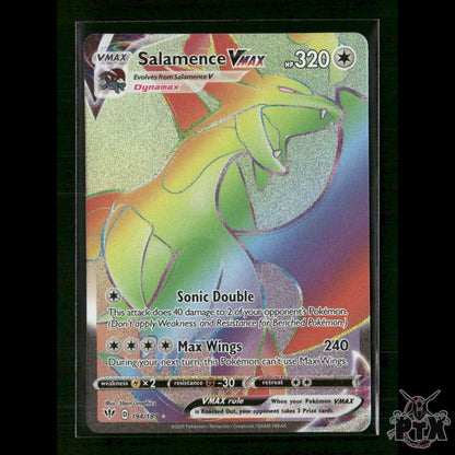Salamence VMAX (Secret) 194/189 SWSH03: Darkness Ablaze NM Pokemon