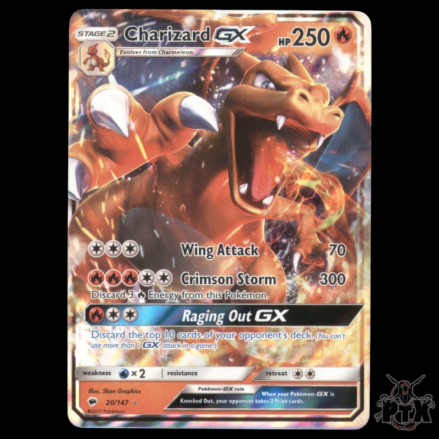 Charizard GX #20/147 Burning Shadows NM/Near Mint Pokemon 2015