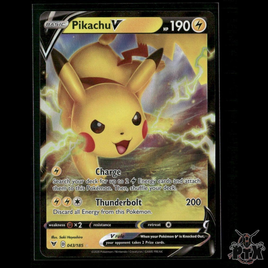 Pikachu V 043/185 SWSH04: Vivid Voltage NM Pokemon