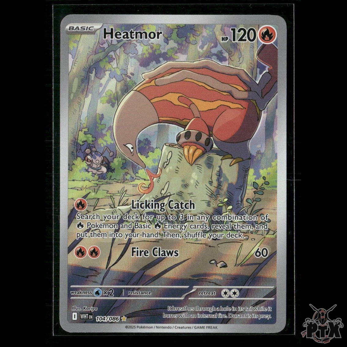 Heatmor 104/086 SV: White Flare NM Pokemon