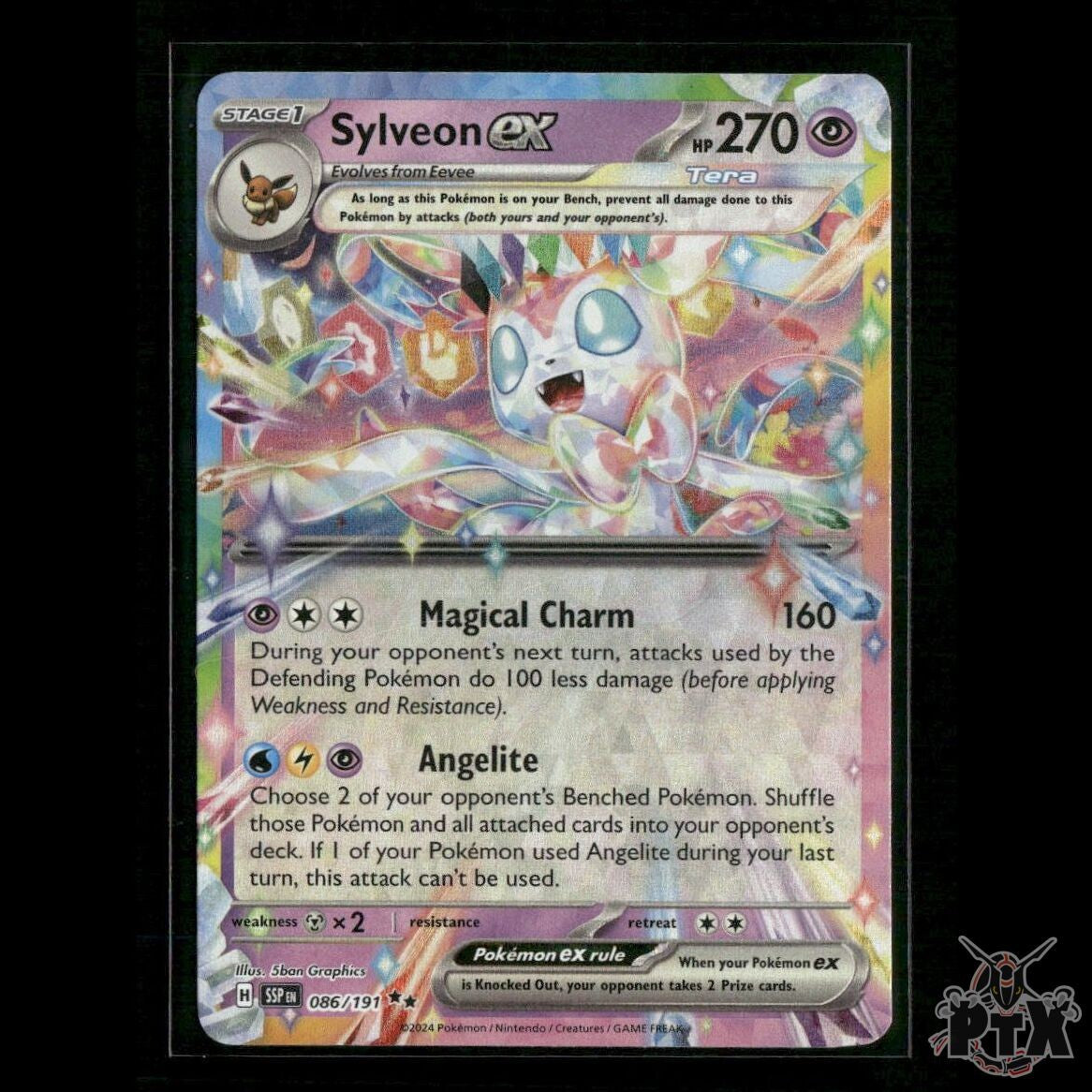 Sylveon ex 086/191 SV08: Surging Sparks NM Pokemon