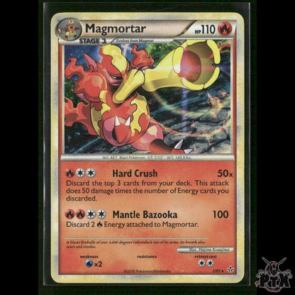 Magmortar Holo 2/95 Unleashed LP Pokemon