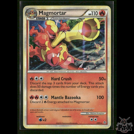 Magmortar Holo 2/95 Unleashed LP Pokemon