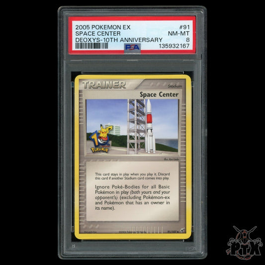 Space Center 91/107 PSA 8 Deoxys 10th Anniversary Pokemon 2005
