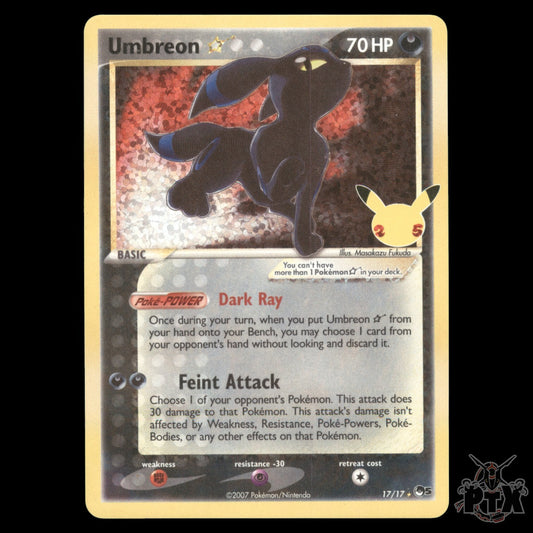 Umbreon #017/017 Pop Series Celebrations Promo NM/Near Mint Pokemon 2007