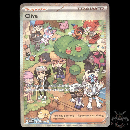 Clive #236/091 Paldean Fates NM/Near Mint Pokemon 2024