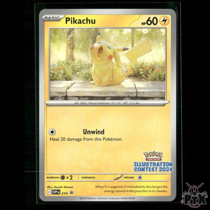 Pikachu (Illustration Contest 2024) 214 SV: Scarlet & Violet Promo NM Pokemon