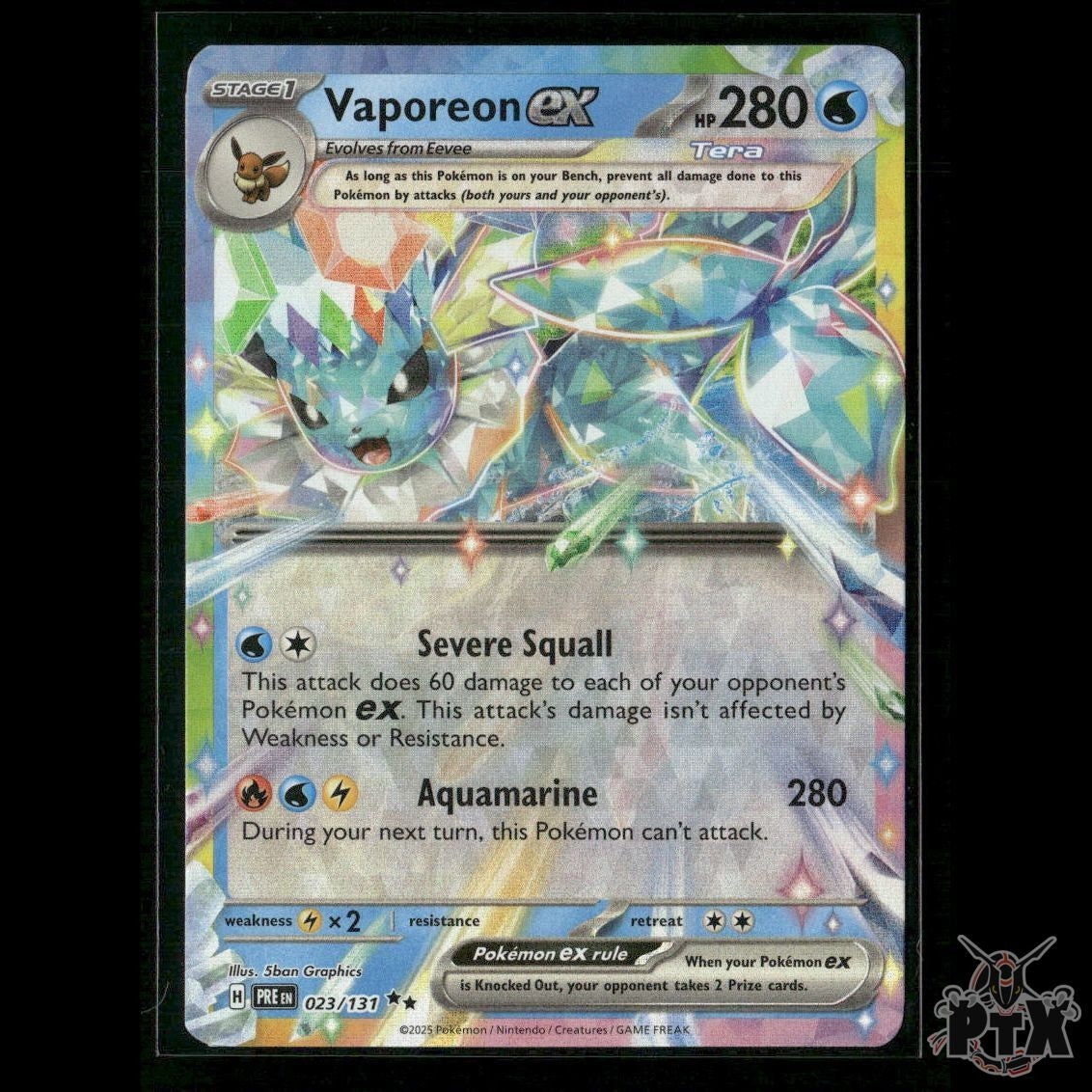 Vaporeon ex 023/131 SV: Prismatic Evolutions NM Pokemon