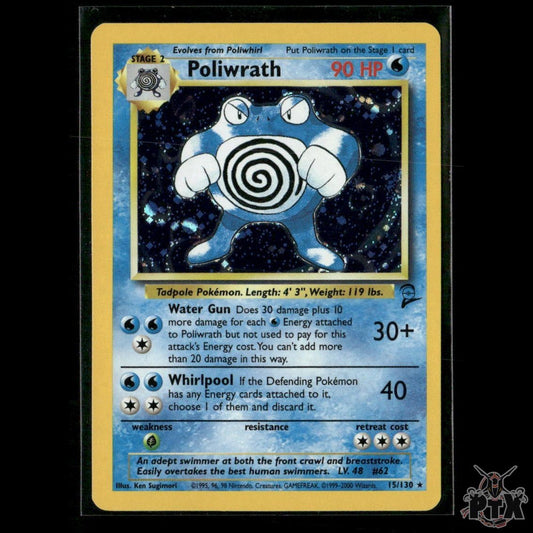 Poliwrath 15/130 Base Set 2 NM Pokemon