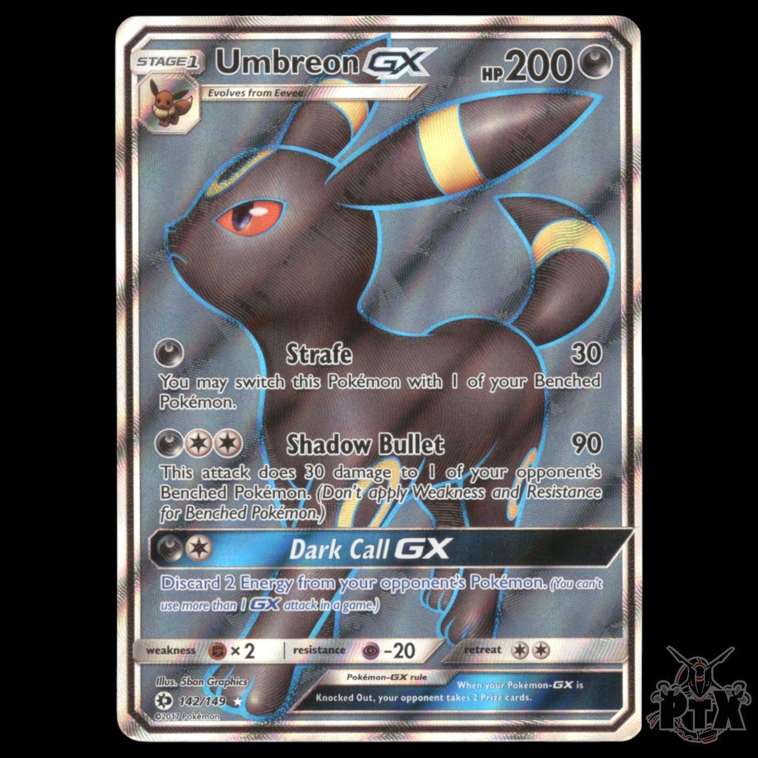 Umbreon GX #142/149 Sun & Moon Base NM/Near Mint Pokemon 2017
