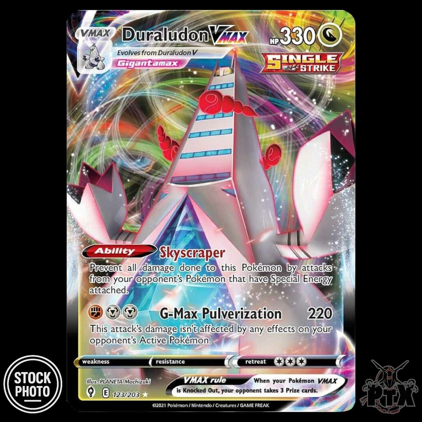 Duraludon VMAX #123/203 Evolving Skies NM/Near Mint Pokemon 2021