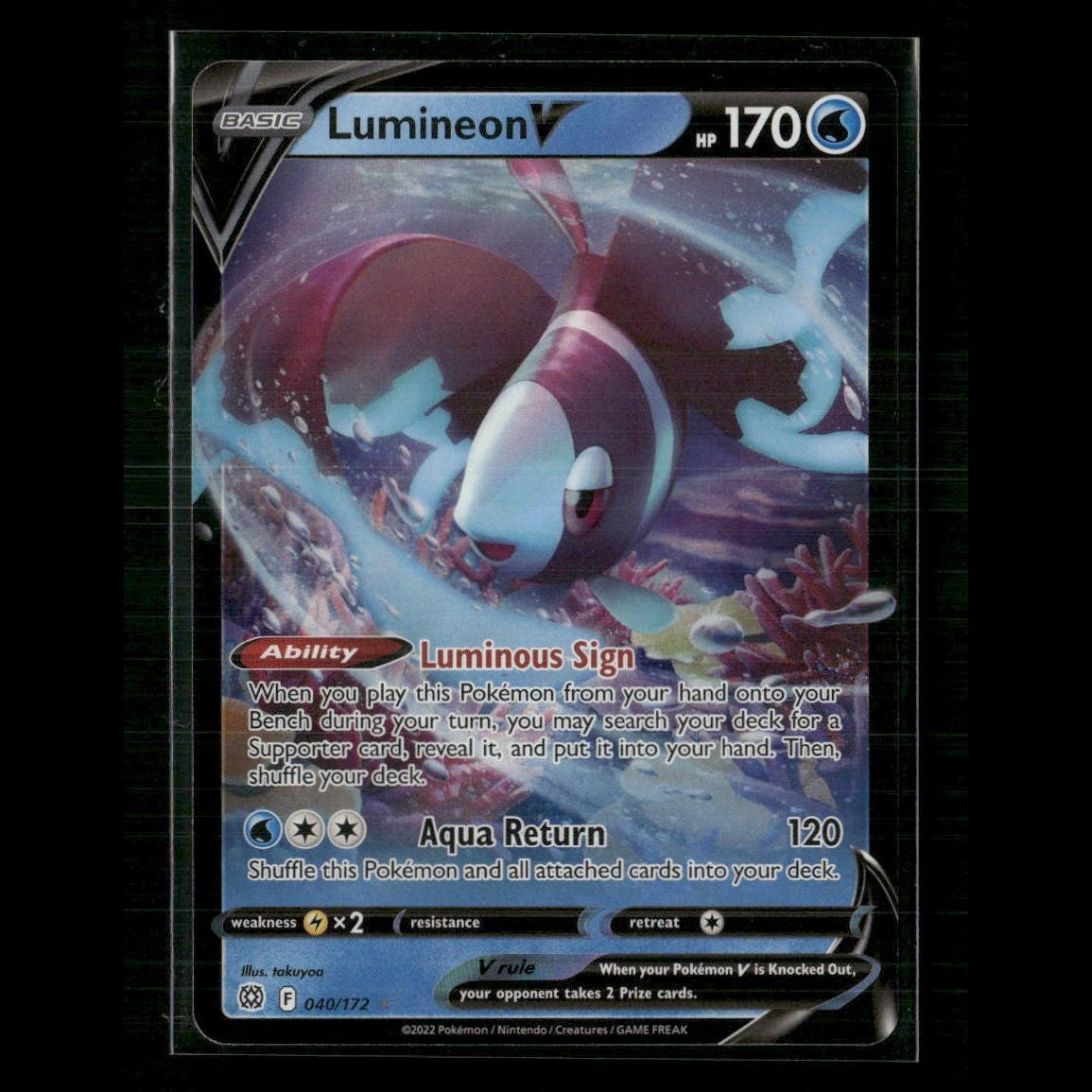 Lumineon V 040/172 SWSH09: Brilliant Stars NM Pokemon