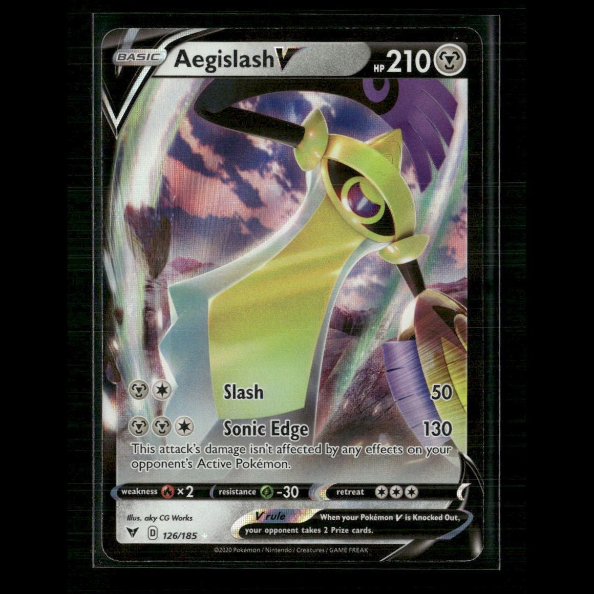 Aegislash V 126/185 SWSH04: Vivid Voltage NM Pokemon
