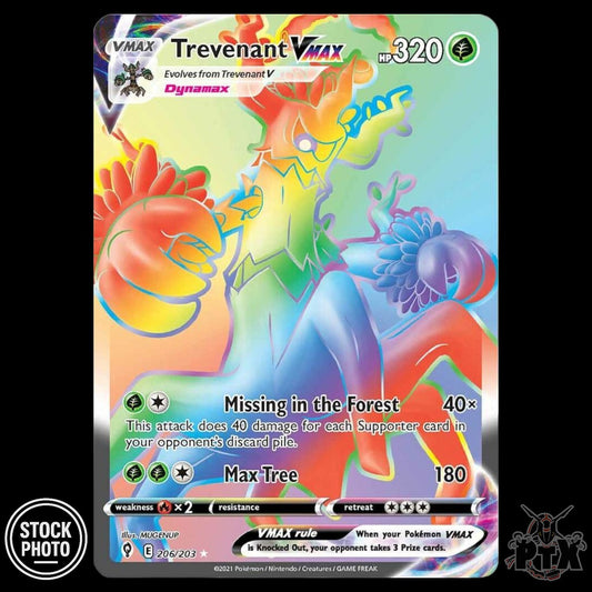 Trevenant VMAX #206/203 Evolving Skies NM/Near Mint Pokemon 2021