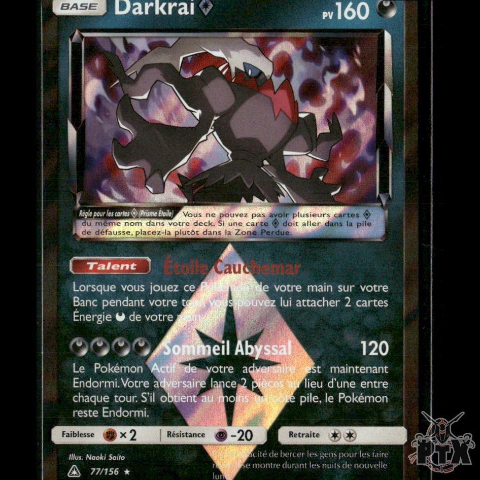 Darkrai Prism Star 77/156 SM - Ultra Prism NM Pokemon