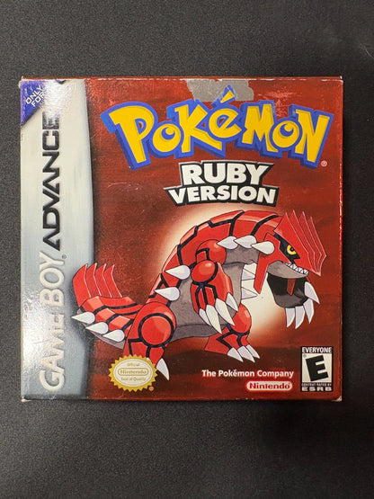 Pokemon Ruby Version Nintendo Gameboy Advance GBA CIB